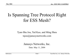 Technical Requriements for IEEE 802.11 ESS Mesh Networks