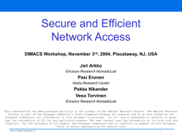 Secure and Efficient Network Access