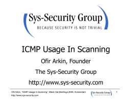 Ofir Arkin, “ICMP Usage In Scanning”