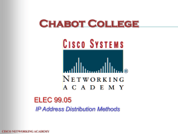 DHCP - Chabot College