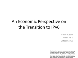 Is the transition to IPv6 a market failure? - Labs