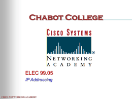 IP Addressing - Chabot College