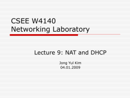 CSEE W4140 Networking Laboratory