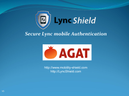 Secure Lync mobile Authentication