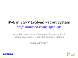 IPv6 in 3GPP Evolved Packet System