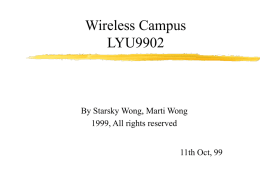 Introduction to our FYP Wireless Campus