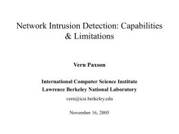 An Overview of Network Intrusion Detection