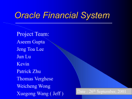 Survivable Network Analysis --Oracle Financial