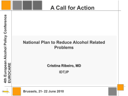 National Plan to Reduce Alcohol Related Problems