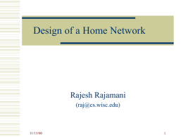 Design of a Home Network