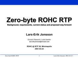 Zero-byte ROHC RTP