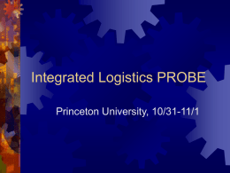 Integrated Logistics PROBE