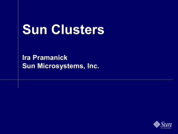 Sun Cluster Architecture