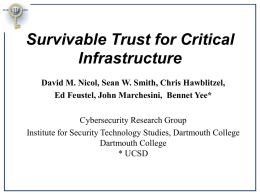 Survivable Trust for Critical Infrastructure
