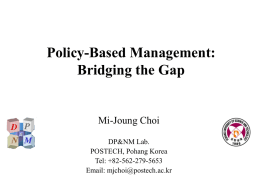 Policy-based management: bridging the gap