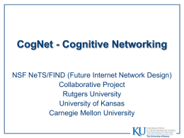 CogNet - Cognitive Networking