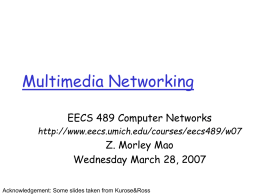 Multimedia Networking