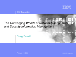 The Converging Worlds of Network Management and