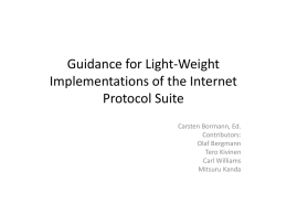 Guidance for Light-Weight Implementations of the Internet