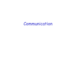 Communications (January 10)