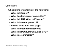 What is TCP/IP? - Dept. of IE, CUHK Personal Web Server