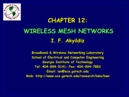 Wireless Mesh Networks - School of Electrical and Computer