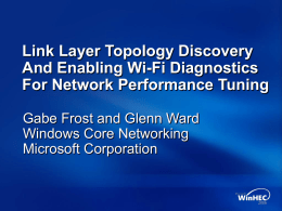 Link Layer Topology Discovery & Enabling Wi-Fi