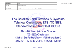 ETSI - Satellites Services