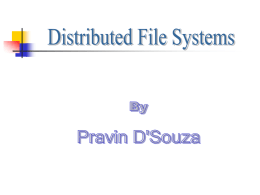 Unix Internals Ch 10 - The Distributed File System