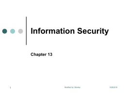 ch 13 Information Security