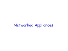 Appliance-Based Computing (October 11)