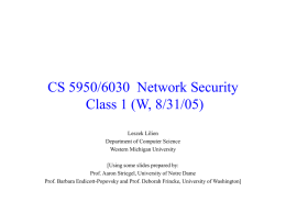 CS 5950/6030: Network Security - Computer Science