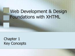 Web Developer & Design Foundations with XHTML