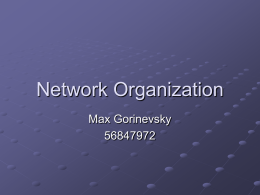 Network Organization