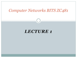 Computer Networks BITS ZC481