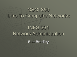 cs360 & infs 361 Overview