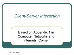 Client-Server Interaction
