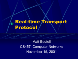 Real-time Transport Protocol