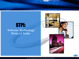 Slide Persentation - STPI - Software Technology Parks of India