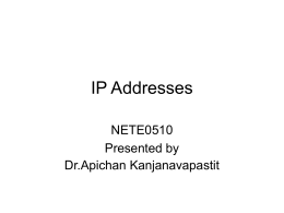 IP Addresses