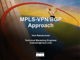 Leveraging MPLS for Delivering New World Services Rob