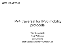 Accessing IPv6 services through IPv4 Networks