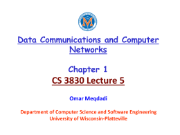 Lecture 5 - University of Wisconsin