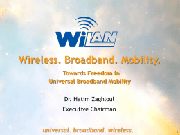Universal. Broadband. Mobility.