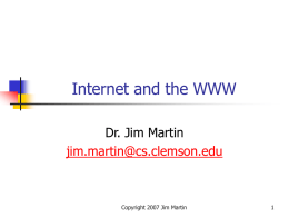 The World Wide Web - Clemson University