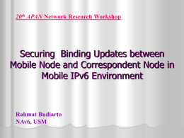 Securing Binding Update between Mobile node and