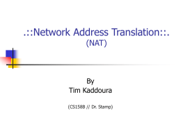 .::Network Address Translation::. (NAT)
