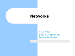 Networks - Department of Computer and Information Science
