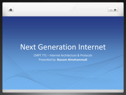 Next Generation Internet - network systems lab @ sfu