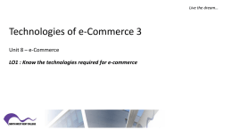 Technologies of e-Commerce